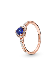 Sparkling Elevated Heart Ring