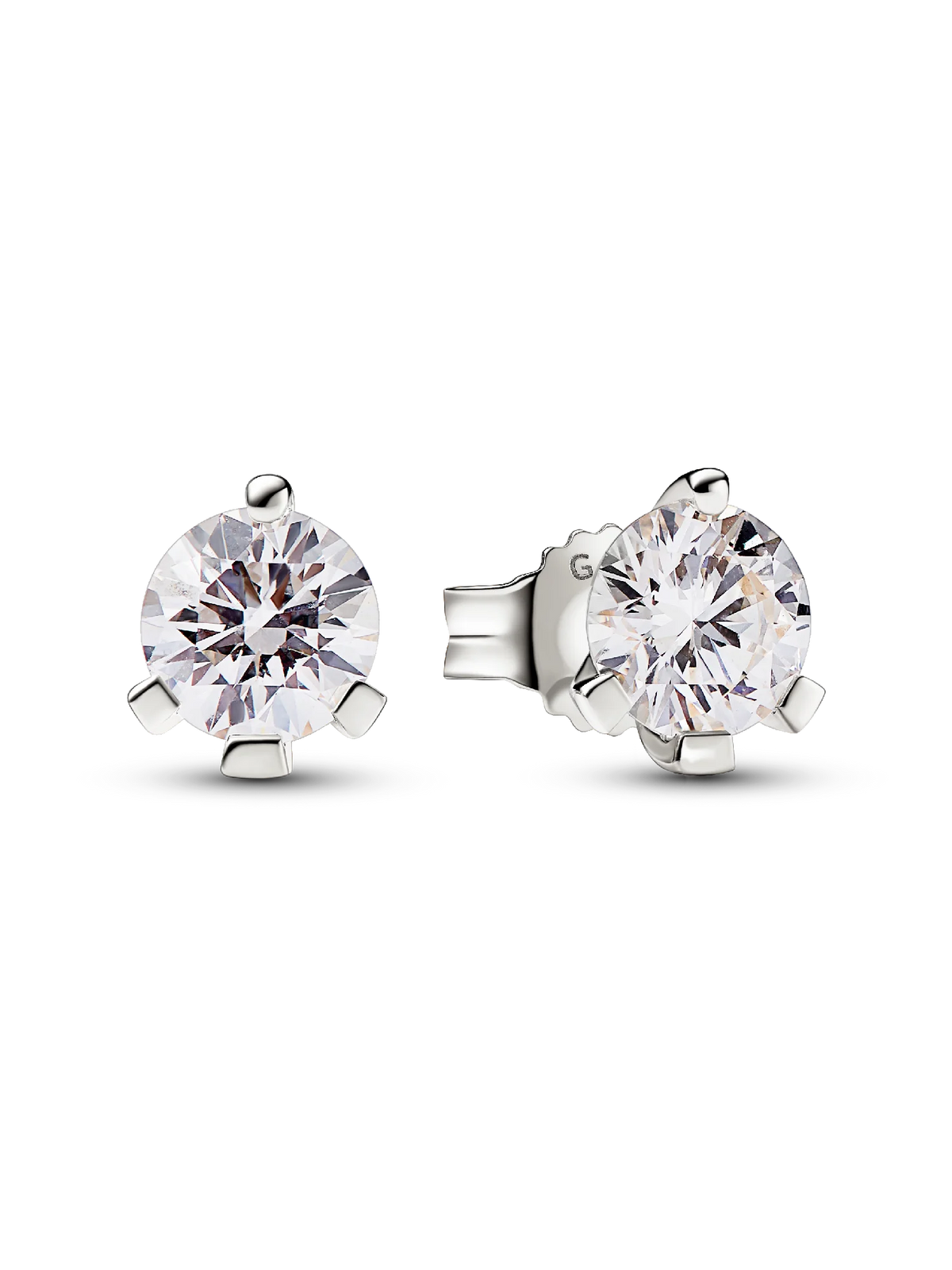 FINAL SALE - Pandora Nova 14k White Gold Lab-grown Diamond Earrings