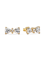 Sparkling Bow Stud Earrings