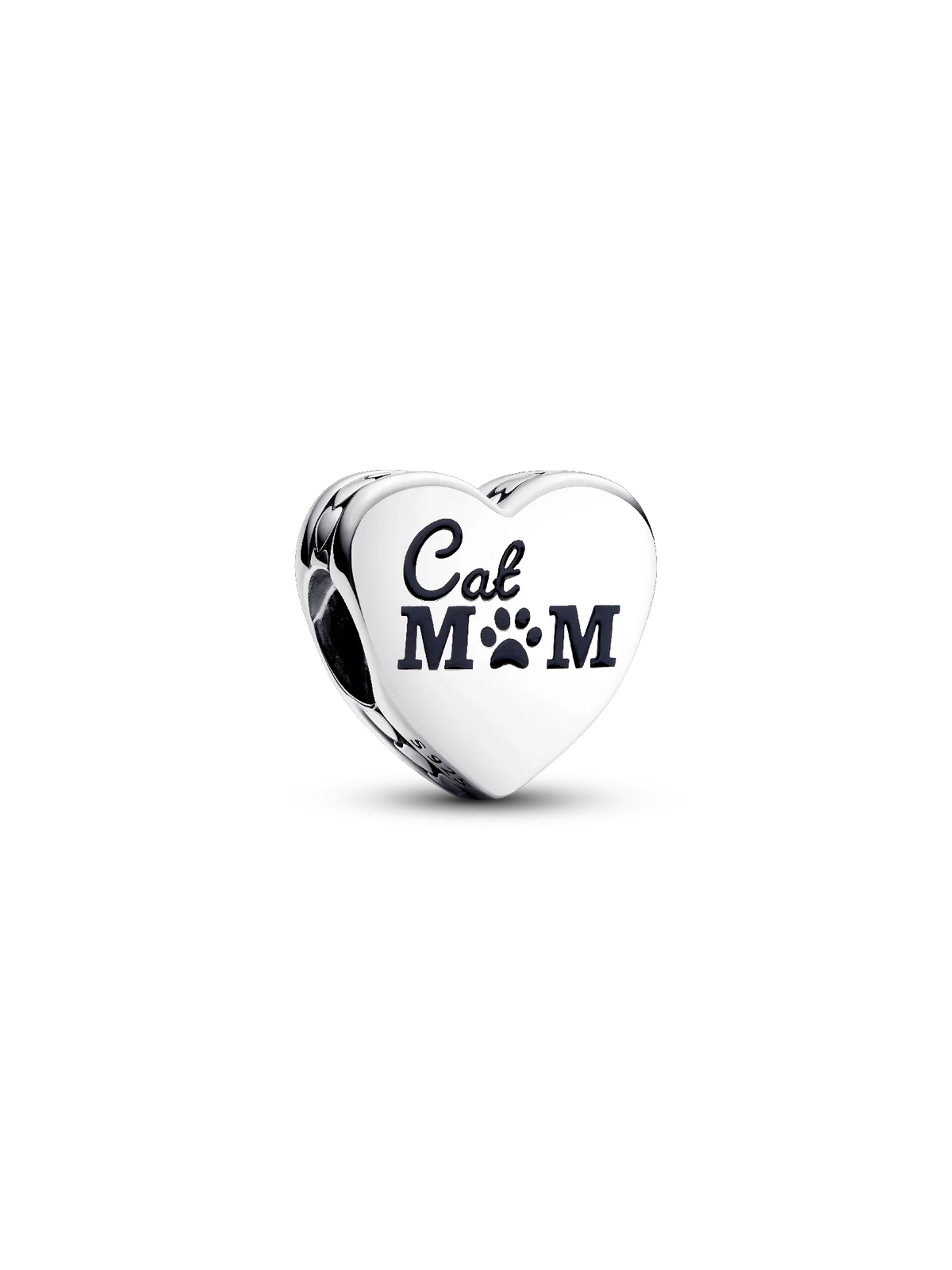 Engravable Cat Mom Heart Charm