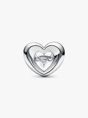 FINAL SALE - Radiant Heart & Floating Stone Charm