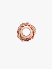 Openwork Pink Daisy Flower Charm