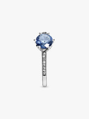 Clear Sparkling Crown Solitaire Ring