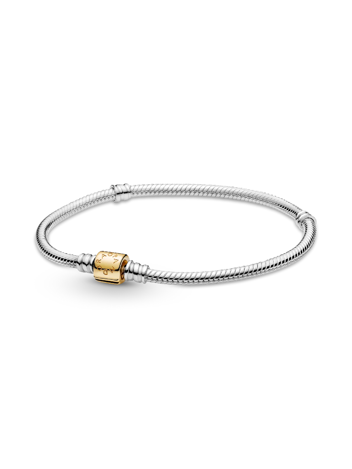 Pandora Moments Barrel Clasp Snake Chain Bracelet