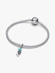 Turquoise-colored Fishbone Dangle Charm