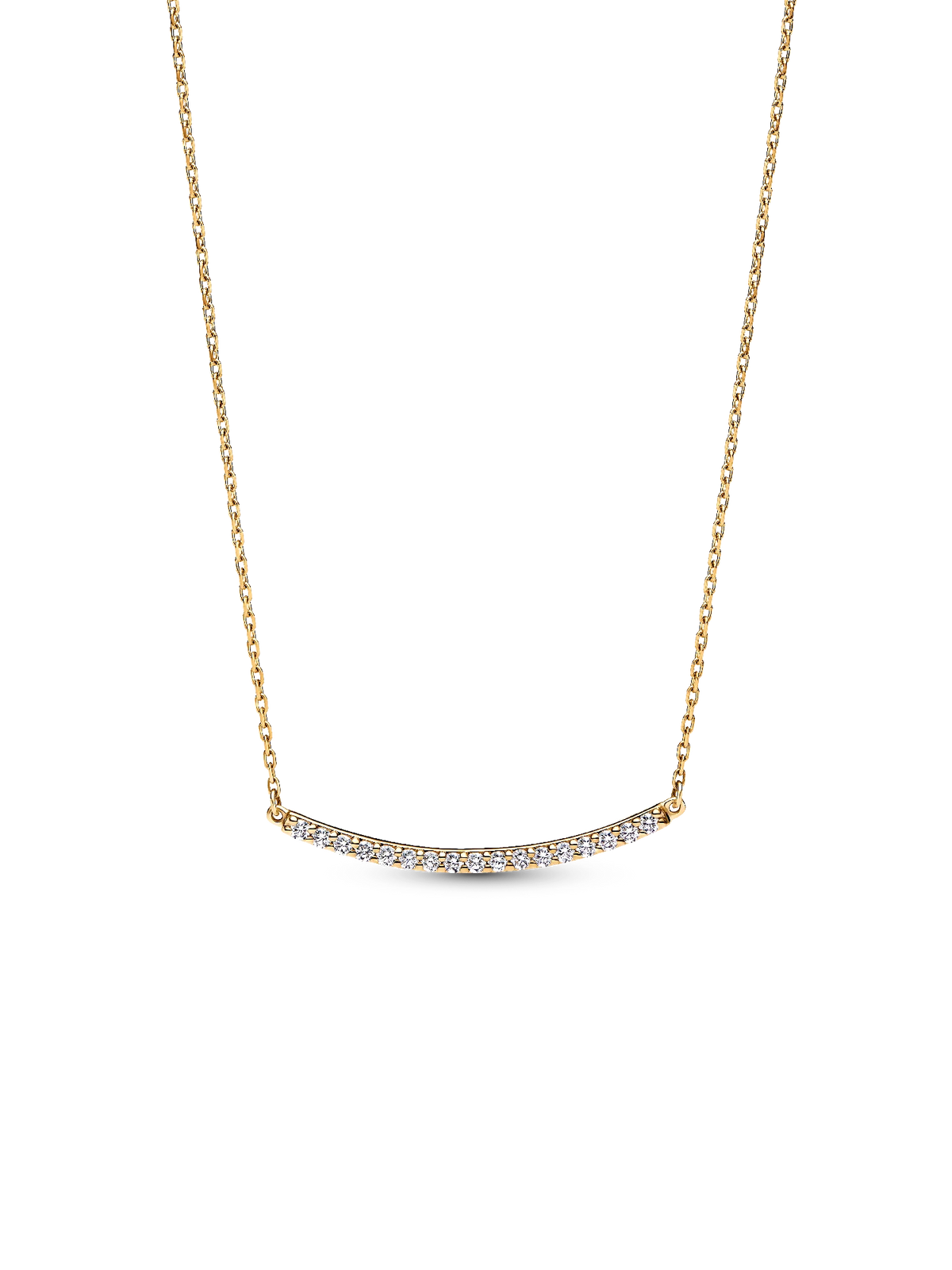 Pandora Era 14k Gold Lab-grown Diamond Pavé Bar Necklace