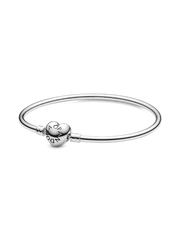 Pandora Moments Heart Clasp Bangle