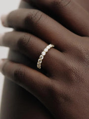 Pandora Era 14k White Gold Lab-grown Diamond Half Eternity Band Ring