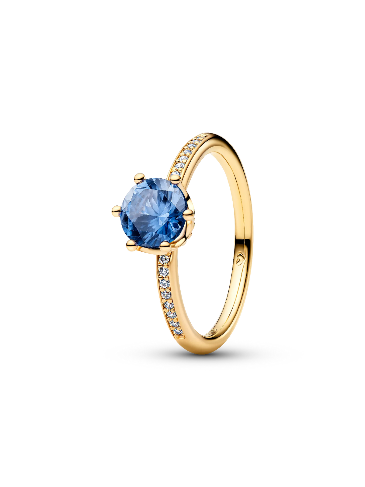 Clear Sparkling Crown Solitaire Ring