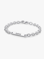 Engravable Bar Link Bracelet
