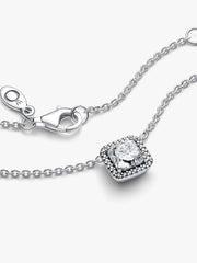 FINAL SALE - Square Sparkle Halo Necklace