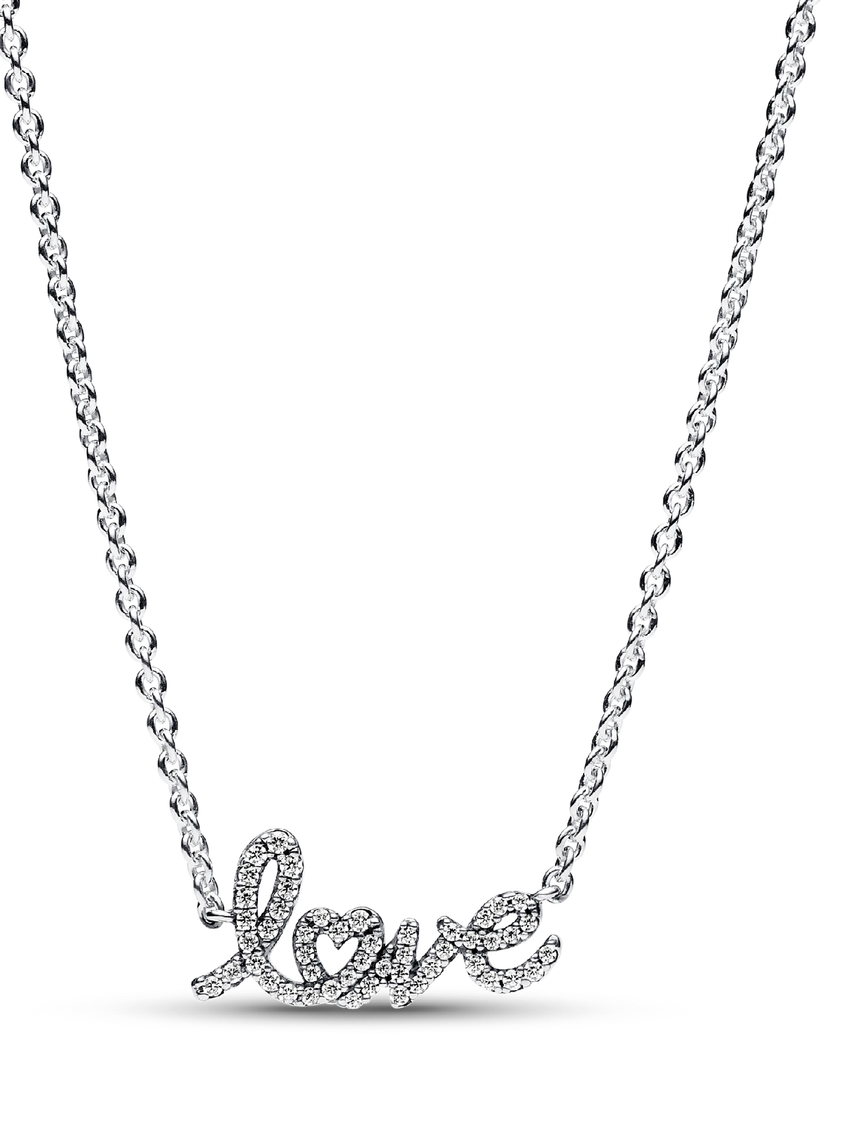 Sparkling Handwritten Love Collier Necklace