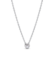 Pandora Era Bezel Sterling Silver Lab-grown Diamond Pendant Necklace