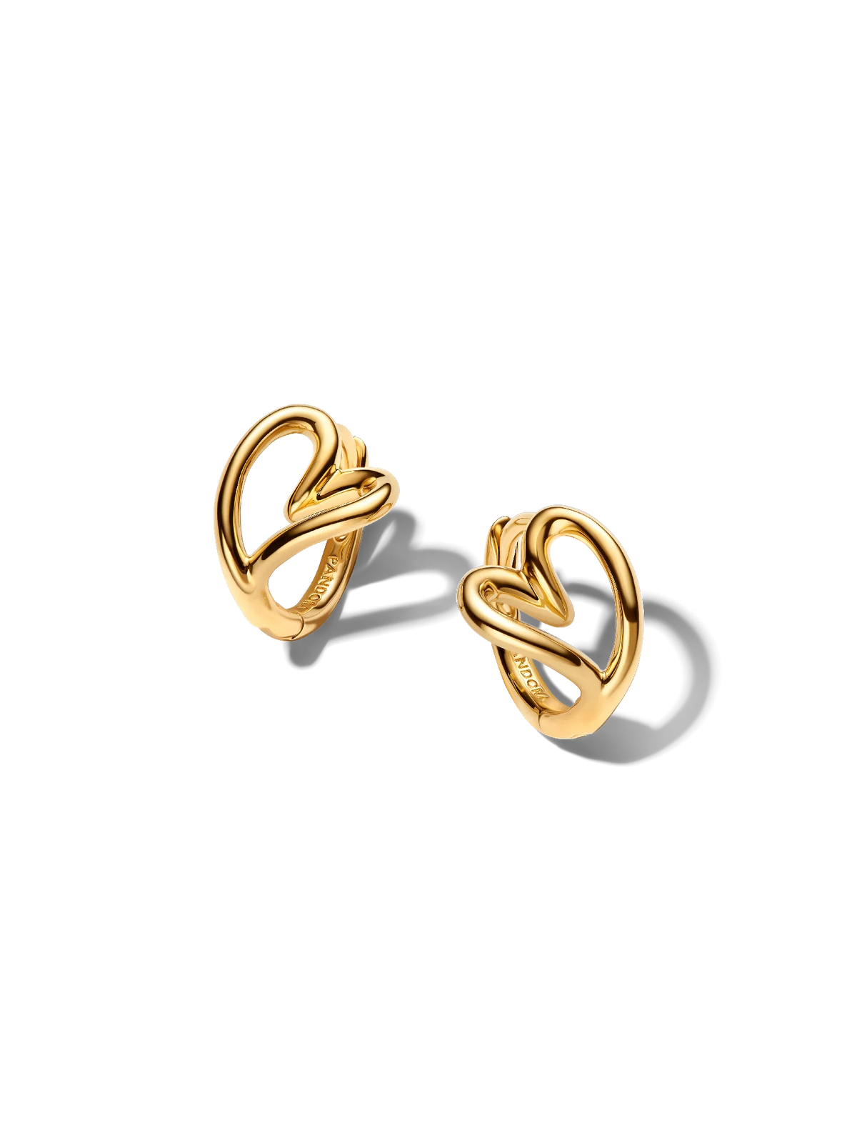Organically Shaped Heart Small Hoop Earrings