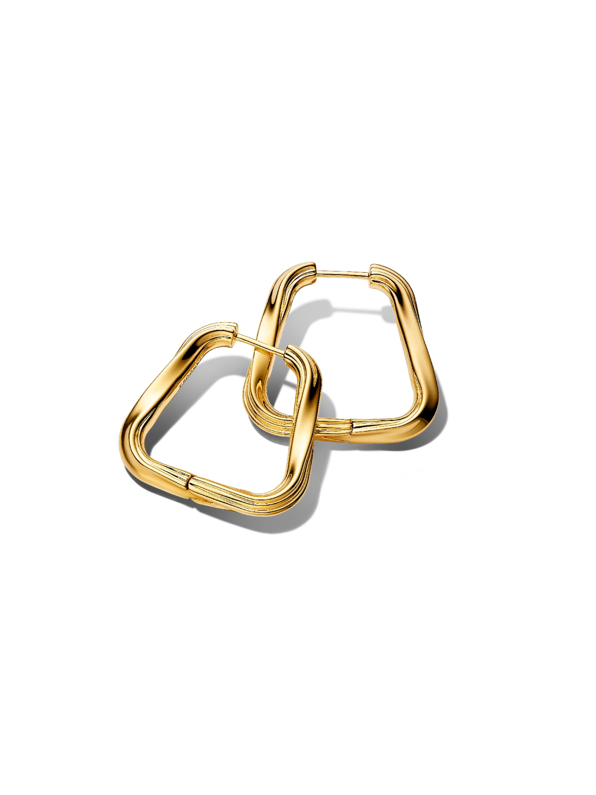 Twisted Triangle Large Hoop Earrings