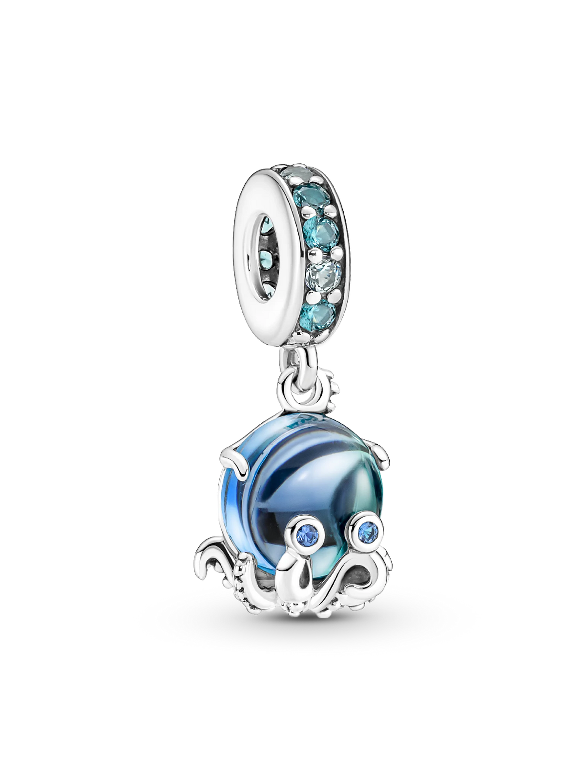Murano Glass Cute Octopus Dangle Charm
