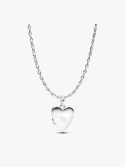 Engravable Openable Heart Tag Pendant Necklace