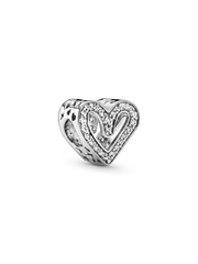 Sparkling Freehand Heart Charm