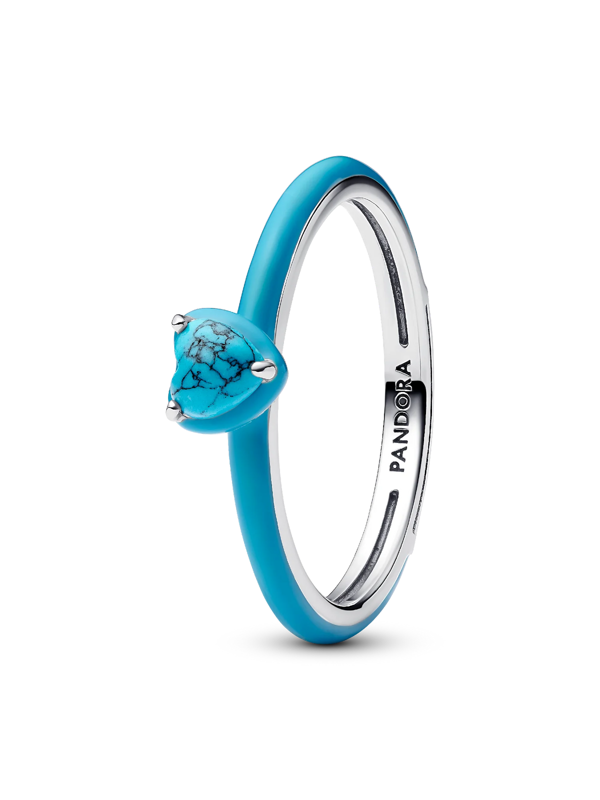 Turquoise-colored Heart Stone Ring