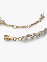 Triple Stone Heart Bracelet