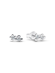 Pandora Talisman Sterling Silver Lab-Grown Diamond Heart & Star Stud Earrings