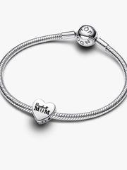 Baseball Mom Heart Charm