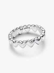 Row of Hearts Ring