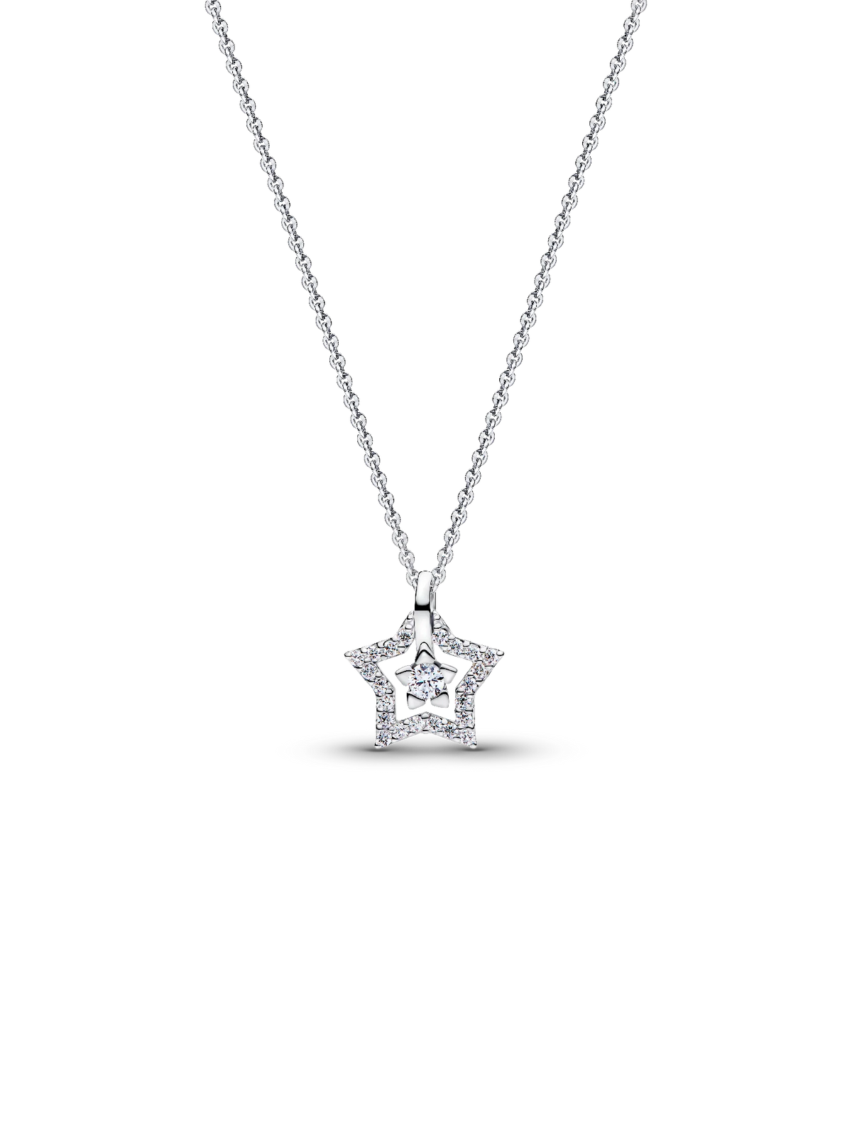 Pandora Talisman Sterling Silver Lab-Grown Diamond Star Pendant Necklace