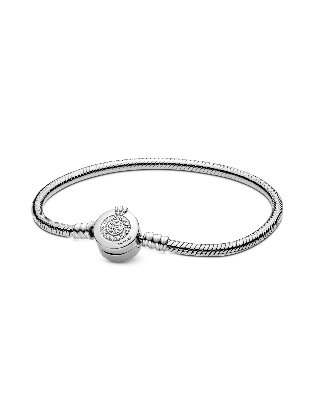 Pandora Moments Sparkling Crown O Snake Chain Bracelet