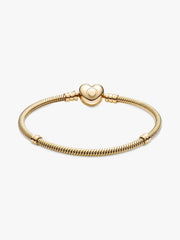 Pandora Moments Heart Clasp Snake Chain Bracelet