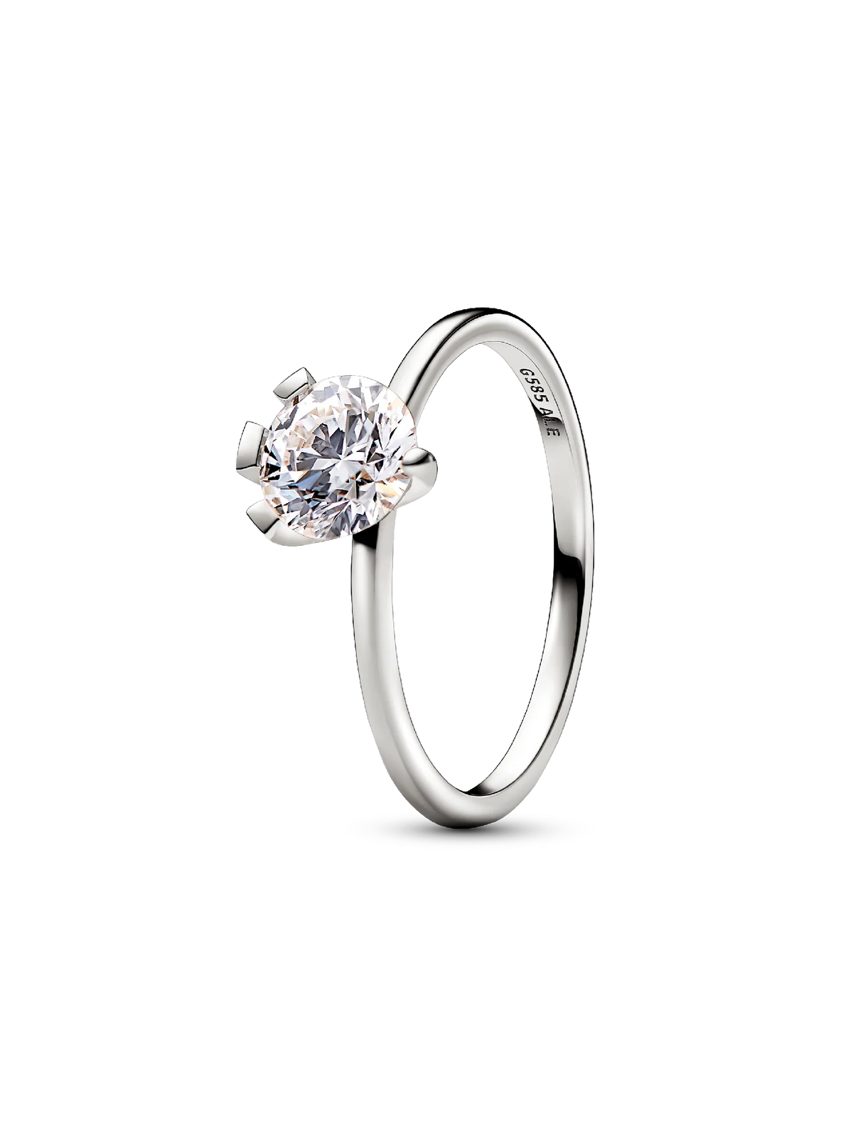 FINAL SALE - Pandora Nova 14k White Gold Lab-grown Diamond Ring