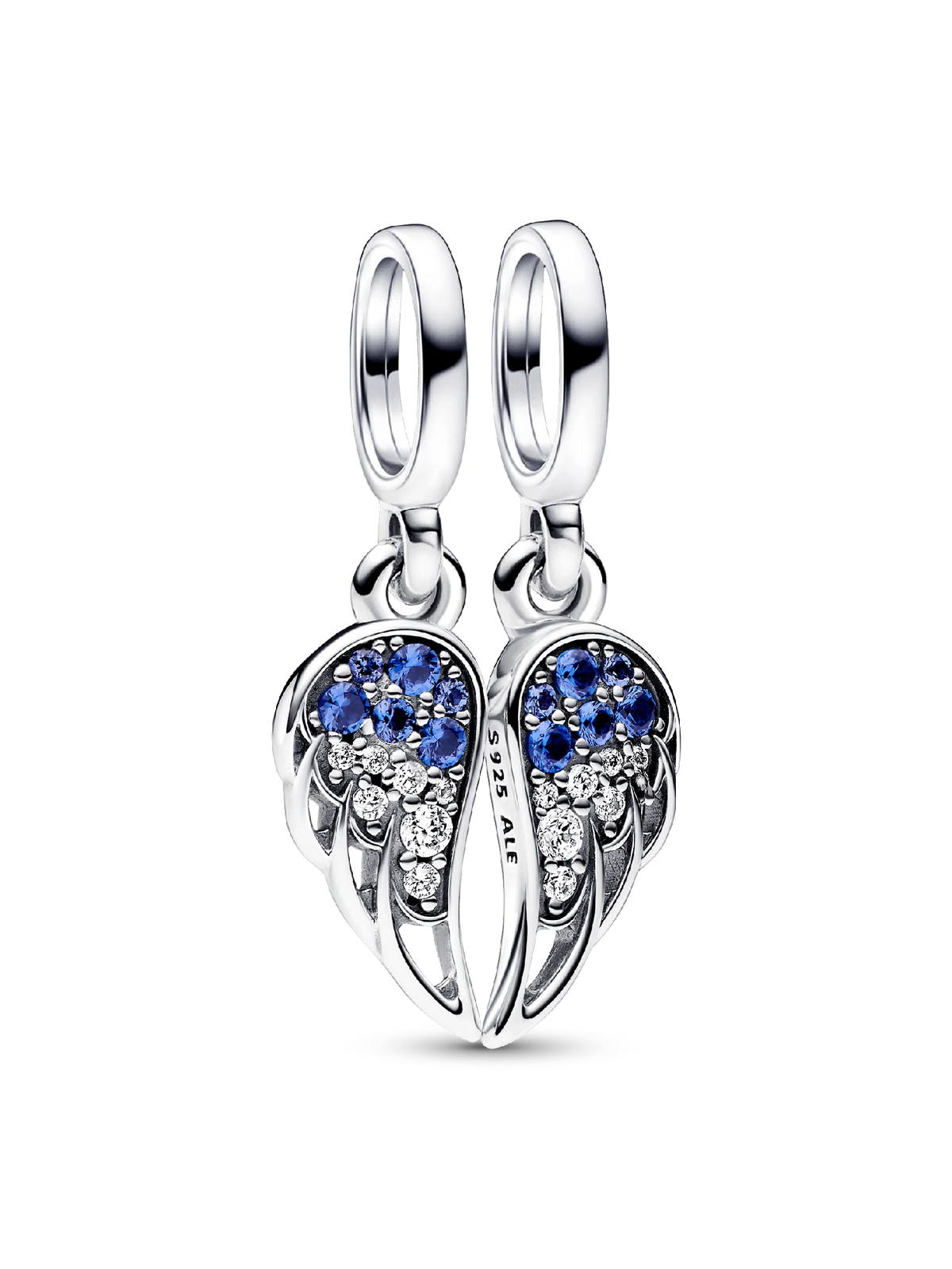 Sparkling Splitable Angel Wings Dangle Charm