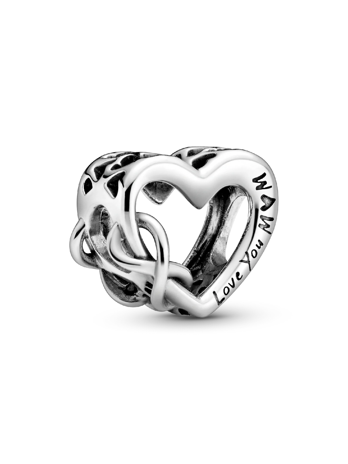 Love You Mom Infinity Heart Charm