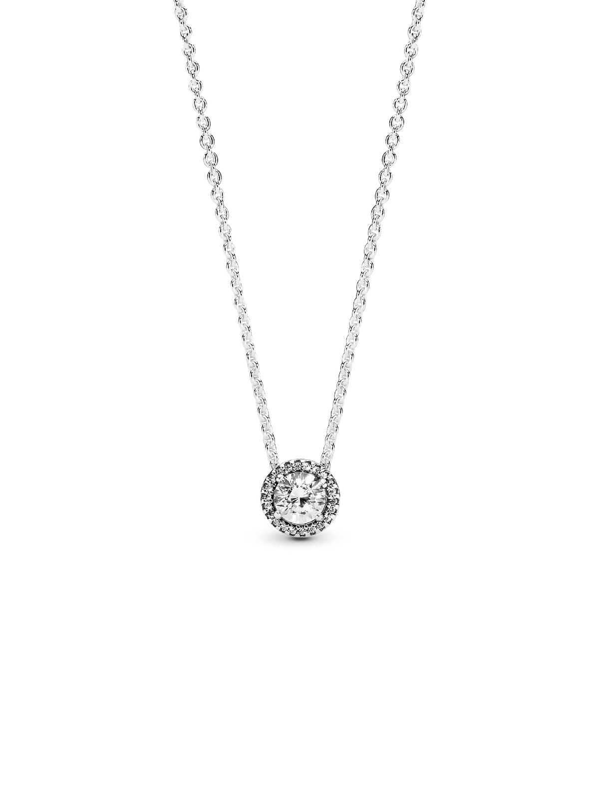 Round Sparkle Halo Necklace