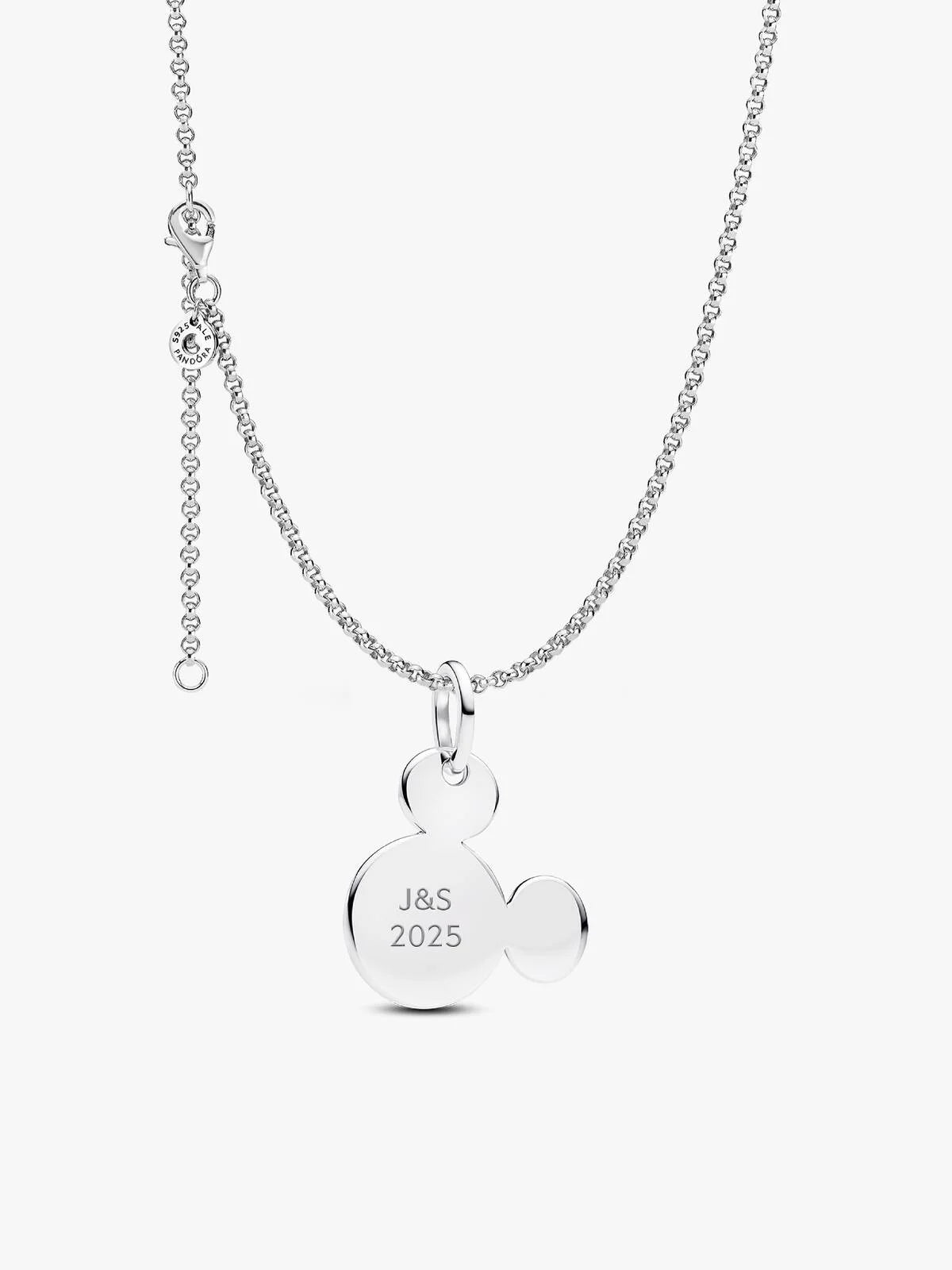 Engravable Mickey Mouse Necklace Set