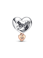 Love You Daughter Heart Charm