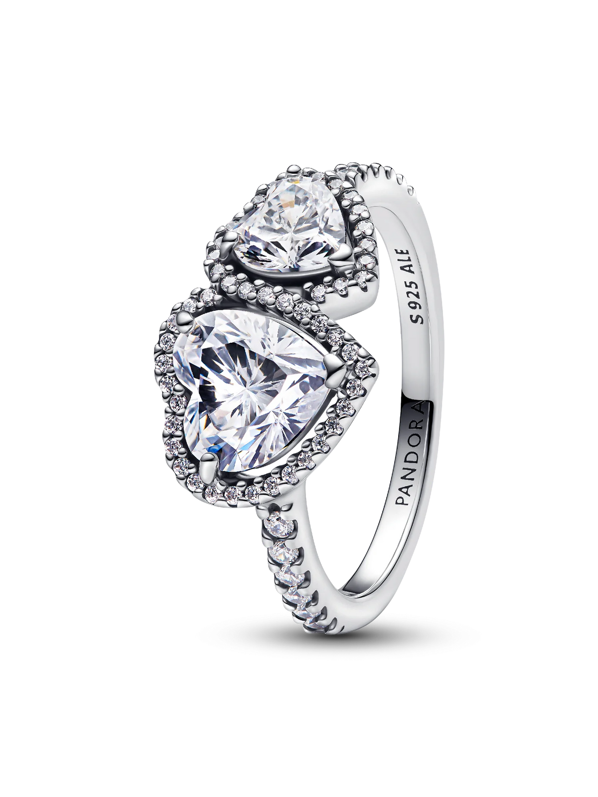 Sparkling Halo Hearts Ring