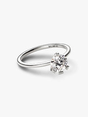 FINAL SALE - Pandora Nova 14k White Gold Lab-grown Diamond Ring