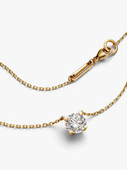 Pandora Era 14k White Gold Lab-grown Diamond Pendant Necklace