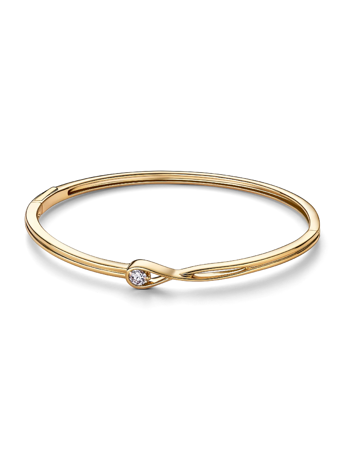 Pandora Infinite 14k White Gold Lab-grown Diamond Bangle