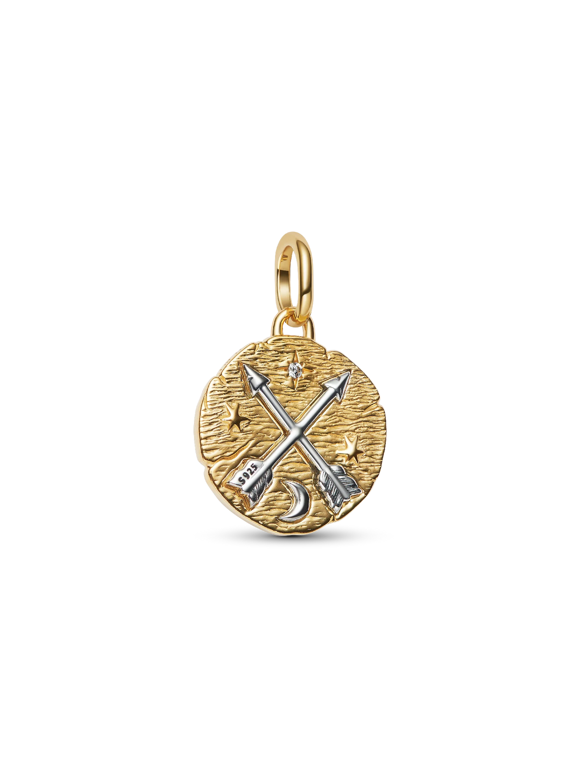 Crossing Arrows Medallion Charm