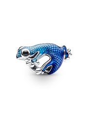 Metallic Blue Gecko Charm